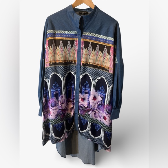 Colorful Patterned Long Shirt - Picture 1 of 6